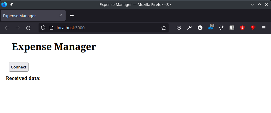 Page with header and Connect button